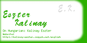 eszter kalinay business card